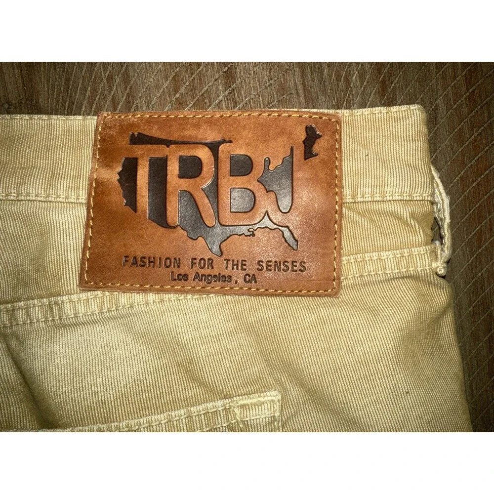 True Religion Bobby Straight Leg Corduroy Pants Khaki Brown Tan Men’s Size 42